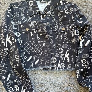 Empyre Black and White Graphic Jacket